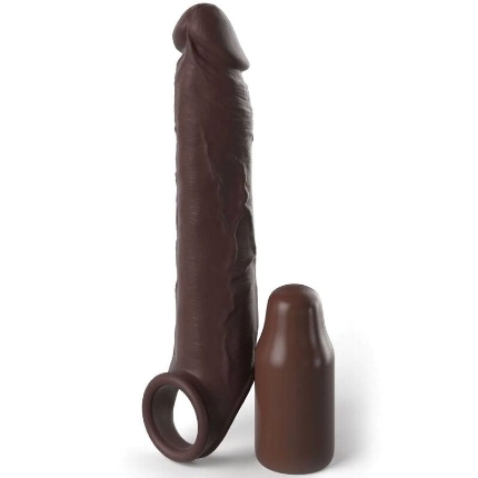 Manga para Pénis Fantasy X-tensions Pipedreams 17,78 cm com Cockring Castanho 