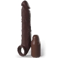 Manga para Pénis Fantasy X-tensions Pipedreams 17,78 cm com Cockring Castanho 