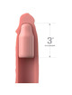 Manga para Pénis Fantasy X-tensions Pipedreams 22,86 cm + 7,62 cm com Plug Beje