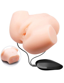 crazy bull - realistic vagina and anus double vibration
