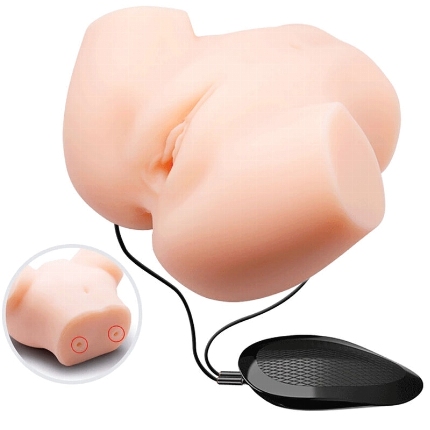 crazy bull - realistic vagina and anus double vibration