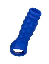 admiral - beaded penis cover liquid silicone blue