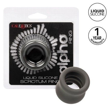 california exotics - alpha scrotum stretching ring black