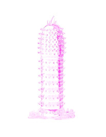 baile - funda para pene con puntos estimulantes rosa 14 cm