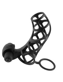 fantasy x- tensions - funda para el pene de silicona con vibrador