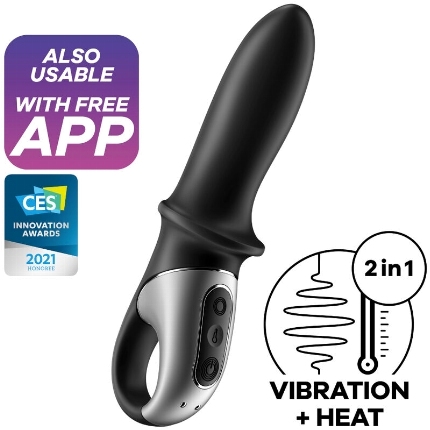 satisfyer - hot passion vibrador anal app negro