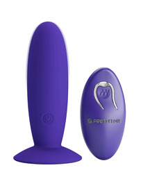 Plug Anal Pretty Love Juventude com Vibração e Comando Roxo