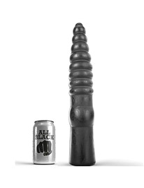Dildo All Black Spiral Preto 33 cm