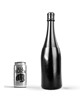 Dildo All Black Garrafa Preto 34,5 cm