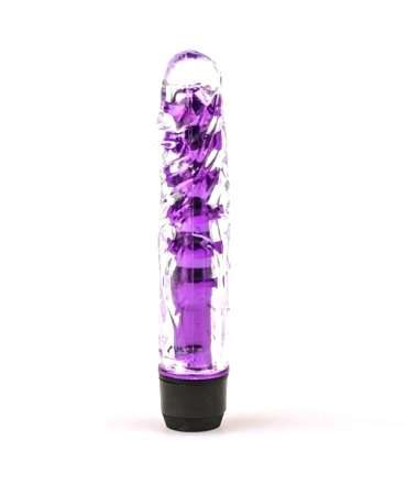 Vibrador Clásico de Cristal Púrpura de 17,5 cm,217009