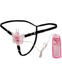 baile - harness with multivespeed vibrating butterfly