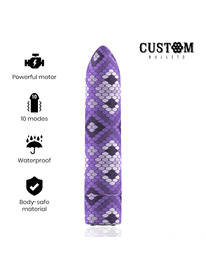 custom bullets - bala recargable snake lila 10 intensidades