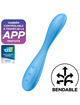satisfyer - g-spot flex 4+ multi vibrador app azul