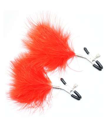 Clamps for Nipples with Feathers Red 337016