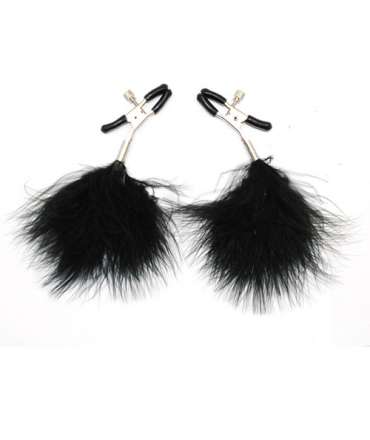 Clamps for Nipples with Feathers Black 337017