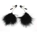 Clamps for Nipples with Feathers Black