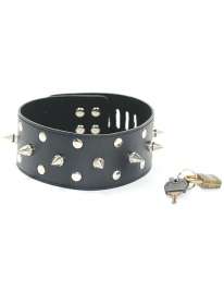 Collar with Spikes and Padlock 334015