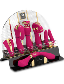 shunga - display of 6 fuchsia intimate massagers