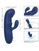 Vibrador Calexotics Cashmere Silk Duo Azul