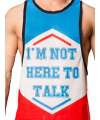 Manga Sisa De Código De Barras Camisetas De " I Am Not Here To-Talk,129003
