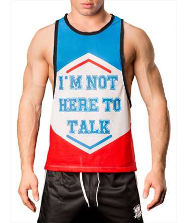 Manga Sisa De Código De Barras Camisetas De " I Am Not Here To-Talk,129003