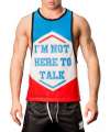 Manga Sisa De Código De Barras Camisetas De " I Am Not Here To-Talk,129003