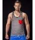 Manga Cava Tank Top Eldin Preto Branco,129002 Manga Cava Tank Top Eldin Preto Branco,129002