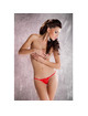 passion - micro red thong one size with lace