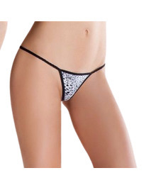 passion - erotic line white thong one size animal print