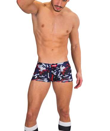 Calções Barcode Short Jayden Azul Marinho Cinzento Vermelho,131004