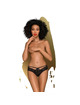 penthouse - adore me panties negro s/m