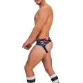 Jockstrap Barcode Backless Boot Camp Cinzento Vermelho