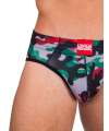 Jockstrap Barcode Backless Boot Camp Grey Green Red 126008