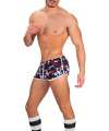 Shorts Barcode Gym Short Thar Navy Blue Gray Red 131007