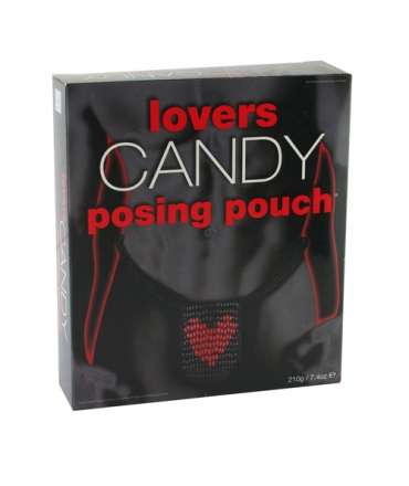 Thong Male Edible with Heart Candy Posing Pouch 350021