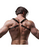 fetish submissive attitude - men's eco-leather back harness