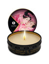 shunga - mini caress by candelight roses massage candle 30 ml