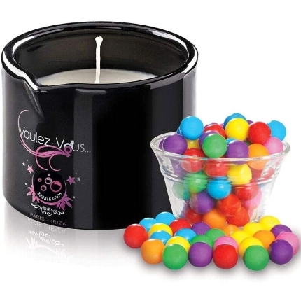 voulez-vous - massage candle - bubblegum 180ml