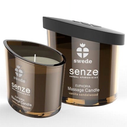 swede - senze euphoria massage candle - vanilla, sandalwood