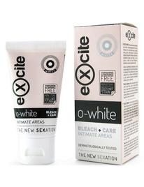 excite - o white bleach + care intimate areas 50 ml