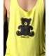 Manga Sisa Siguiente Tank Top, El Oso Verde De Código De Barras,129009