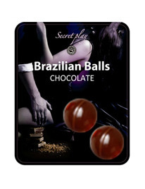 secretplay - brazilian balls chocolate set 2 bolas