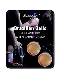 2x Bolas Brasileiras Secretplay Morango e Champagne