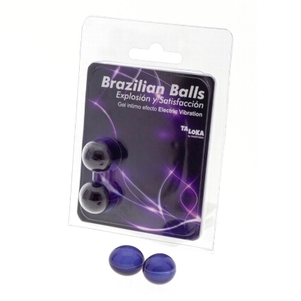 taloka - 2 brazilian balls electric vibrating effect exciting gel