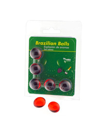 taloka - 5 brazilian balls strawberries champagne intimate gel
