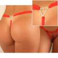 Underwear Red thong with Jewels