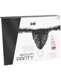 intt releases - brazilian black panty with pearls and lubricant gel 50 ml