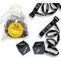 inedit - kit bolsa organza ataduras negro