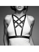 bijoux - indiscrets maze crossed harness with neckline black