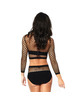 Leg avenue - 2 pieces set net long sleeved top and high waisted one size